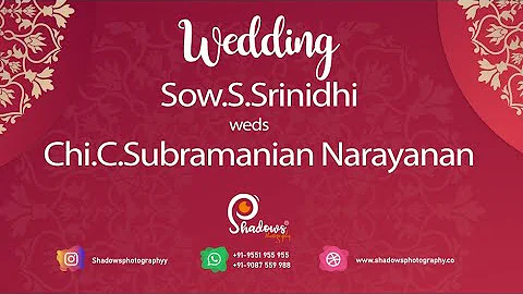 Sow.S.Srinidhi weds Chi.C.Subramania...  Narayanan(Anush) - Wedding