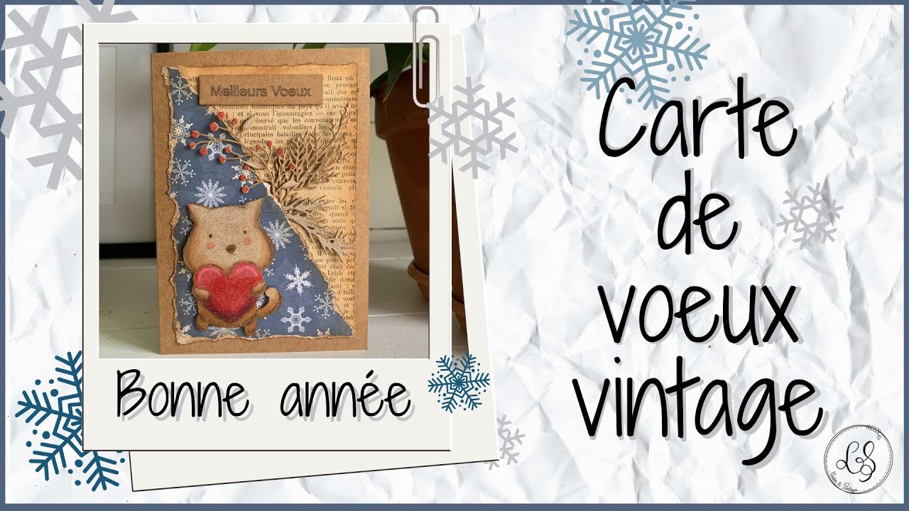 Carte de voeux vintage : bonne année à tous 🥰