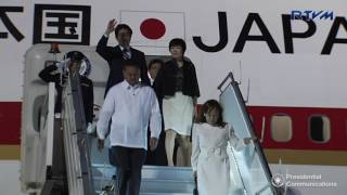 Arrival of Prime Minister Shinzo Abe in Davao City 1/12/2017