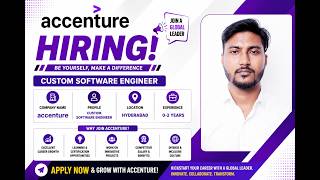 Accenture Hiring 2026 | Custom Software Engineer | Hyderabad | Fresher job