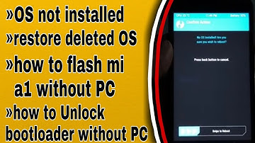 How to flash mi a1 without PC | OS not installed | how to restore delete OS | The Technical avengers