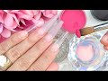 Uñas Transparentes De Moda 🦋 | Rosa Oscuro | Sin Cristales