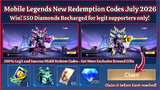 Mobile legend redeem codes July 11, 2026 MLBB Redeem codes 100% Legit and success! 
