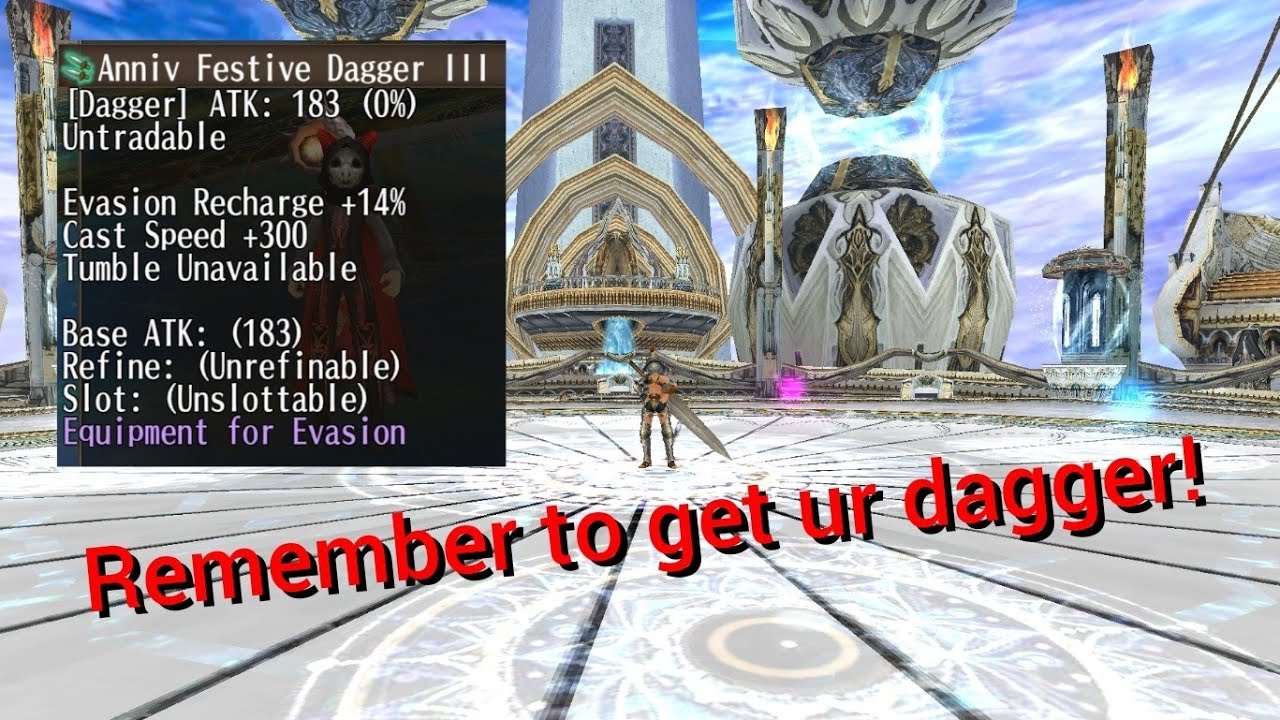 Toram - Remember to get Anniv Dagger! (if you are dagger burst mage)