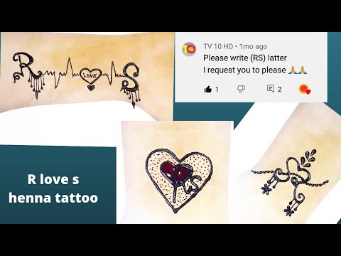 How to make R letter tattoo designs || temporary tattoo of R letter make at  home with pen - YouTube