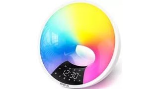 moon station Sunrise Alarm Clock FM Radio Adjustable Light Bluetooth For Home screenshot 5