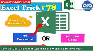 Remove Password From Excel Without Using Password || Unprotect Excel Sheet Without Password Or Code
