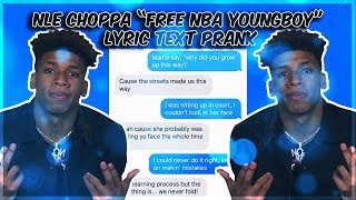 NLE CHOPPA "FREE YOUNGBOY" LYRIC TEXT PRANK ON MY SHOOTER NLE CHOPPA "FREE YOUNGBOY" LYRIC TEXT PRANK ON MY SHOOTER