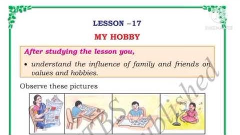 My hobby Class 3 EVS full lesson explanation and textbook activities Karnataka state syllabus