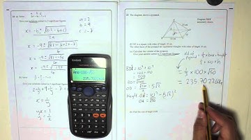 Edexcel GCSE Paper 2 November 2012 Question 23 - Pyramids, Pythagoras and Trigonometry