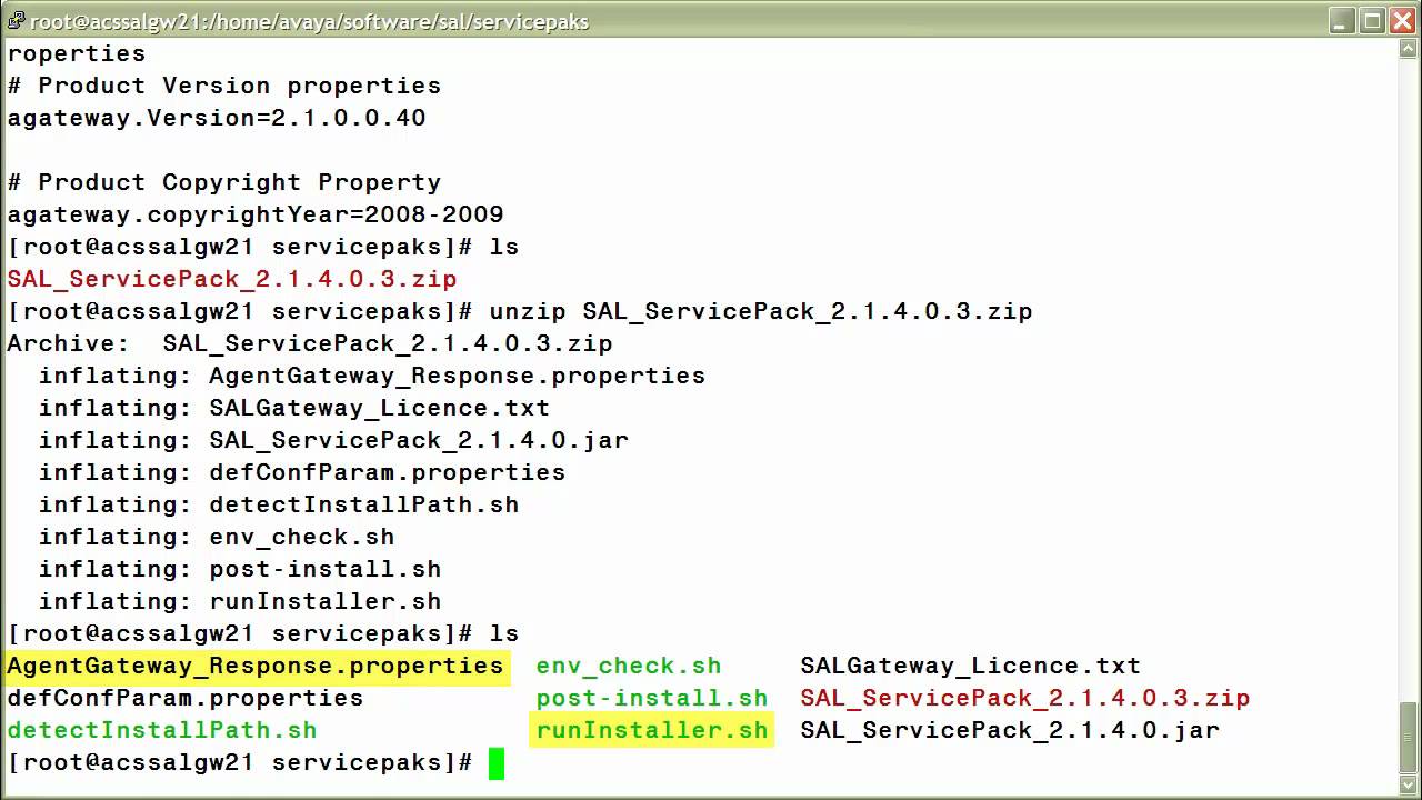 How to Perform a Secure Access Link Gateway Unattended Service Pack Installation