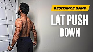 How To Do Lat Push Down With Resistance Band | Back Workout | Fitness My Life