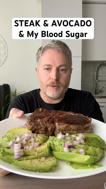 Steak and avocado and my blood sugar. #glucose #bloodsugar #insulinresistant1