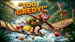 He Took Too Much… Then Lost Everything! | Greedy Monkey Story | 3D Animation