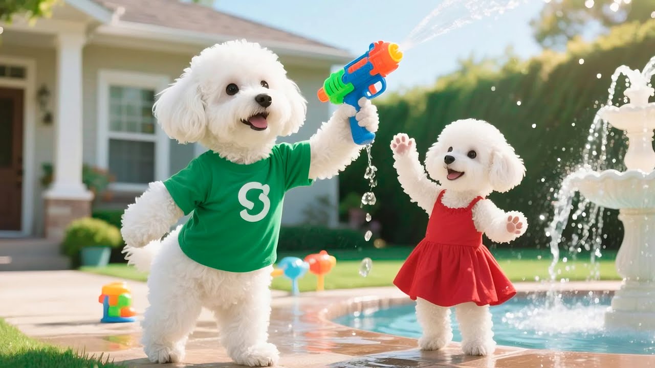 강아지는 너무 사람이 많아서 수영장에서 놀지 못했다 – 강아지 엄마가 집에 멋진 수영장을 직접 만들어 주었다!