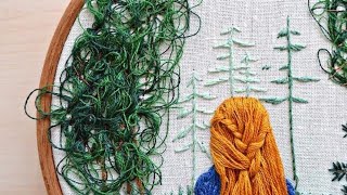 Hair embroidery method 1