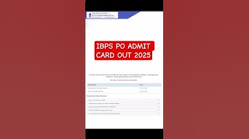 IBPS PO PRELIMS ADMIT CARD OUT 2025.#ibpspo #ibpspo2025 #ibpspoprelims