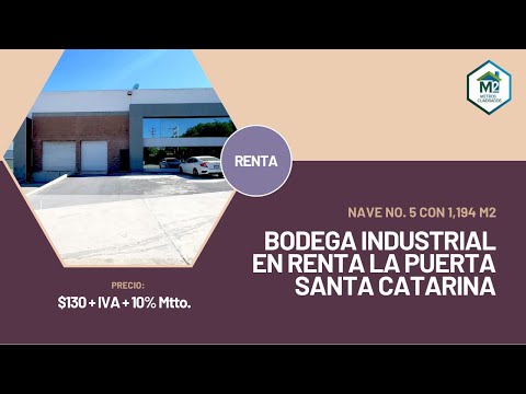 Miniatura del video recorrido de Bodega industrial 1,194 m² en Parque Industrial La Puerta, Santa Catarina