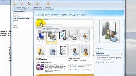 Example of creating an Access 2007 Database from an Entity Relationship Diagram