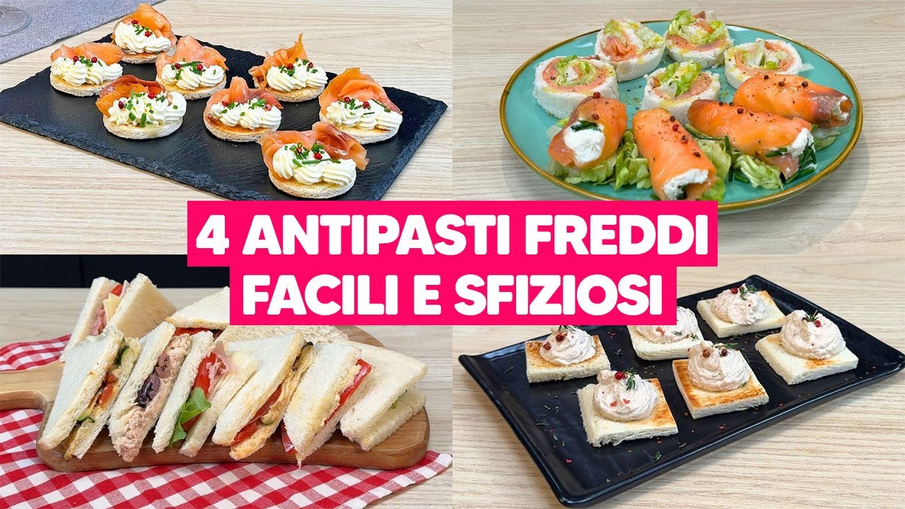 4 antipasti freddi VELOCI e SFIZIOSI senza cottura perfetti per l'estate! 🥪​☀️​