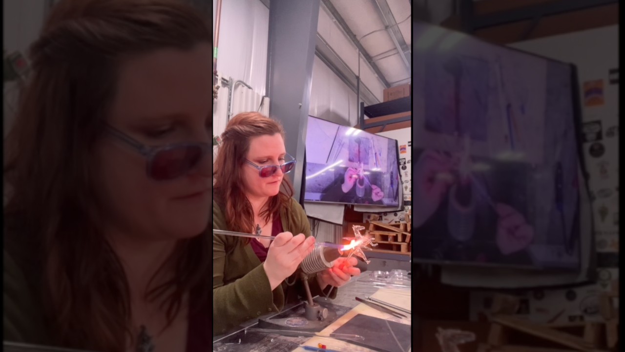 Flameworking Demo - Blown Hollow Animal with tubulations