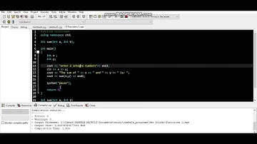 C++ tutorial 11 function prototype