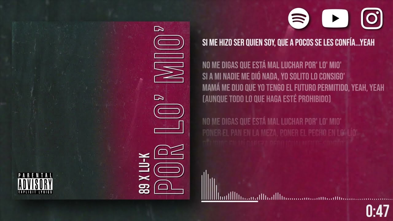 Por lo' Mio' - Lu-K (Prod.89) (Official Lyric Video)