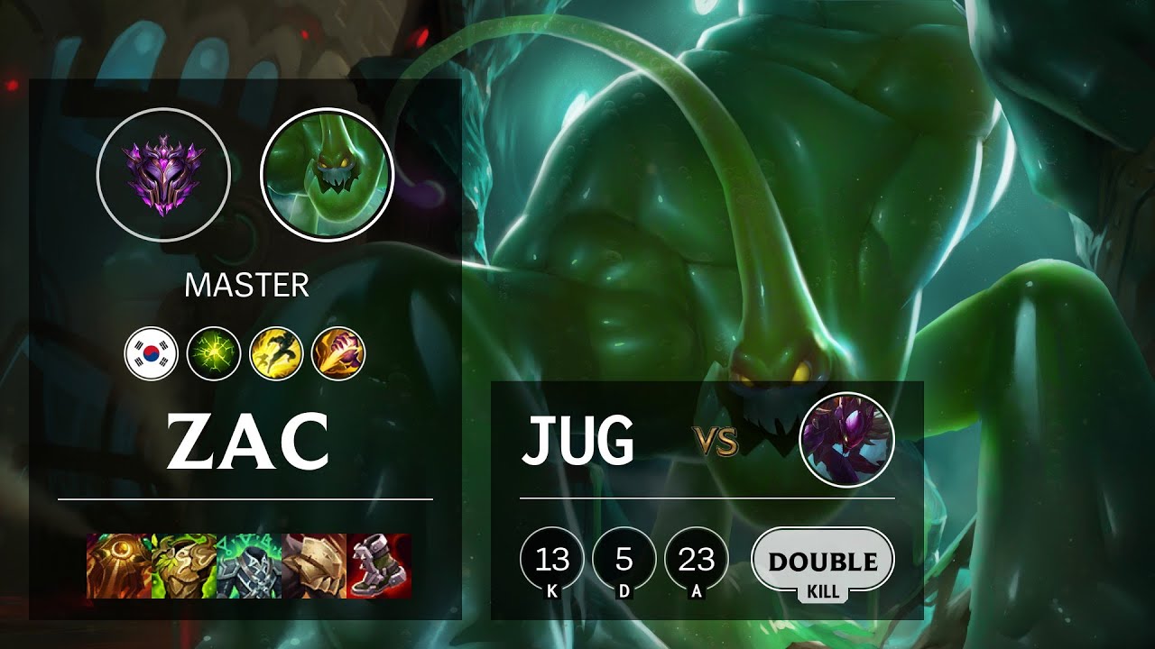 Zac Jungle vs Kha'Zix - KR Master Patch 10.23