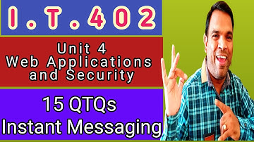 OTQs Instant Messaging | Unit 4 Web applications and Security | CBSE IT 402 | Class 10