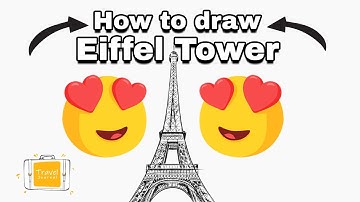 How To Draw The Eiffel Tower Paris France & French Drawings
