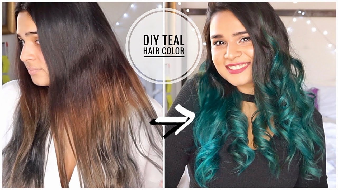 DIY Teal Mermaid Hair Color At Home | Manic Panic Atomic Turquoise | Part  2- FIX Hair Color Mistakes - YouTube
