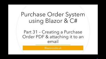 Creating a PDF of a Purchase Order and attaching it to an Email  - Blazor Purchase Orders - 31