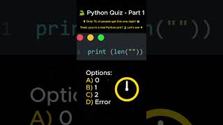 💡 Only 1% Can Solve This Python Quiz! 🐍 #codingdrama #shortvideo #viral #viralvideo #codingshorts