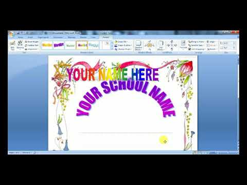 How to design front page of project in Microsoft Office Word 2007 - YouTube