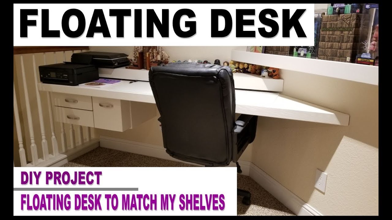 Diy Floating Desk Project Custom Wall Desk Overview In 4k Uhd