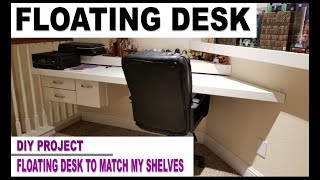 How to Build a Floating Desk Wall Mounted - 4K Video