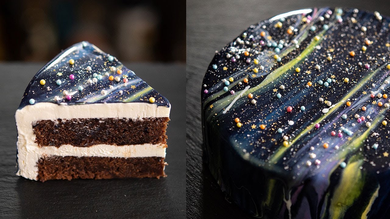 Milky way Galaxy Mirror Cake 天の川ギャラクシーケーキ