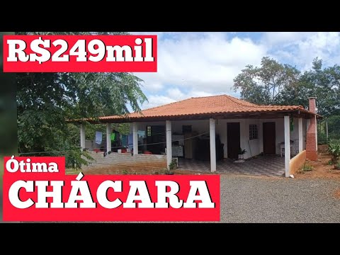 Capa do vídeo CHÁCARA COM CASA GRANDE REPRESA ÓTIMA LOCALIZAÇÃO R$249mil