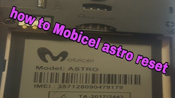 How to reset mobicel astro
