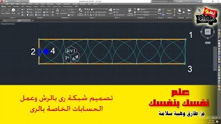 تصميم شبكة رى بالرش وعمل الحسابات الخاصة بالرى