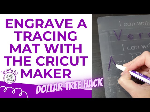 Cricut Engraving Tool Project - Whiteboard Learning Mat [Free Cut files]