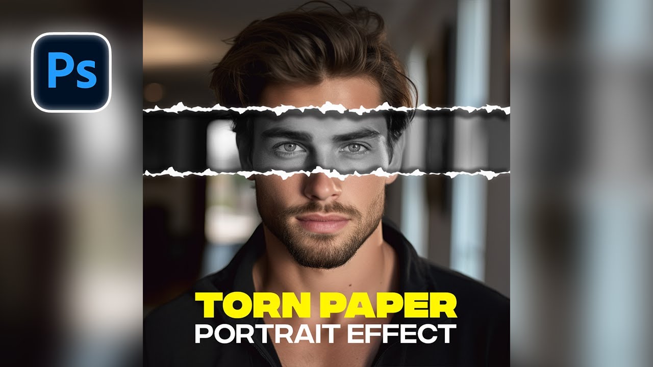 How to Create Torn Paper Effect in Photoshop | Photoshop Tutorial - YouTube