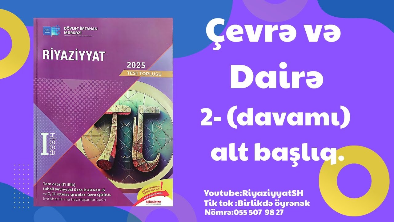 Mərkəzi bucaq. Daxilə çəkilmiş bucaq.🫠