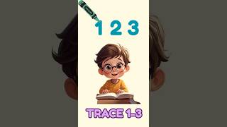 Trace Numbers 1, 2, 3 with Me! Montessori Counting for Preschool Kids | Quiet Learning for Toddlers