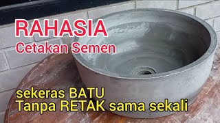 NO CRACK _ how to make a cement sink bowl
