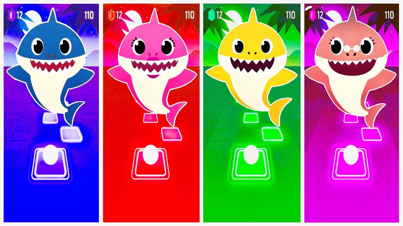 Baby Shark Pink 💥 Baby Shark Blue 💥 Baby Shark Yellow 💥 Baby Shark Orange 💥 Who's Winning?🏆😃
