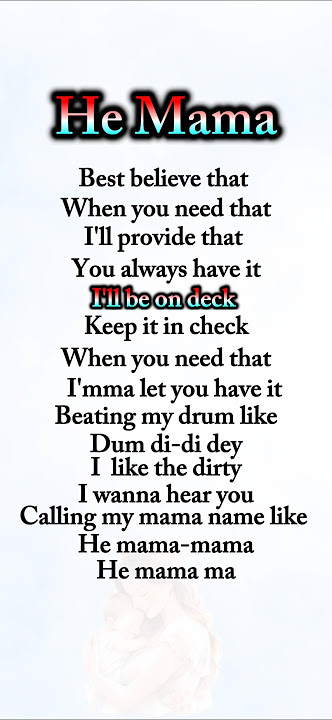 Hey Mama song lyrics #lyrics #nickiminaj #song #songlyrics #heymama #trending #shortfeed #youtube