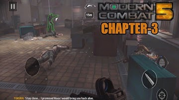Chapter-3 Downtown  (Part-3 Escape Gameplay) Modern Combat 5 Blackout For Android By Papi Killer