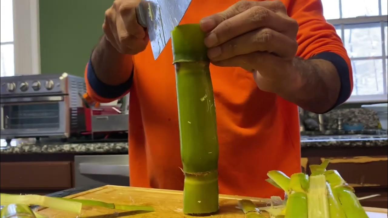 Satisfaction 💕 Sweet Sugarcane😋 Peeling Home 🏡 Grown 🤗 Atlanta