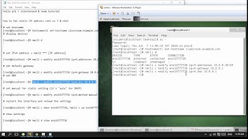 configure static IP address in centos 7